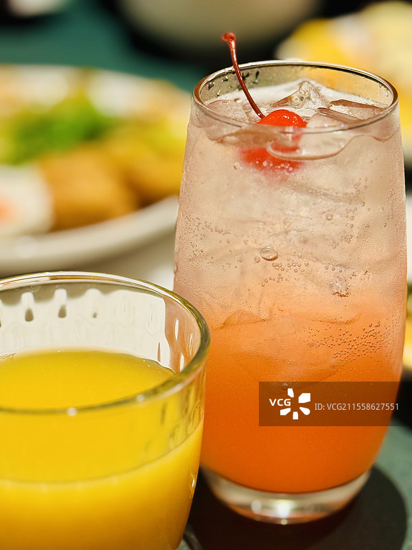 果汁 樱花鸡尾酒图片素材