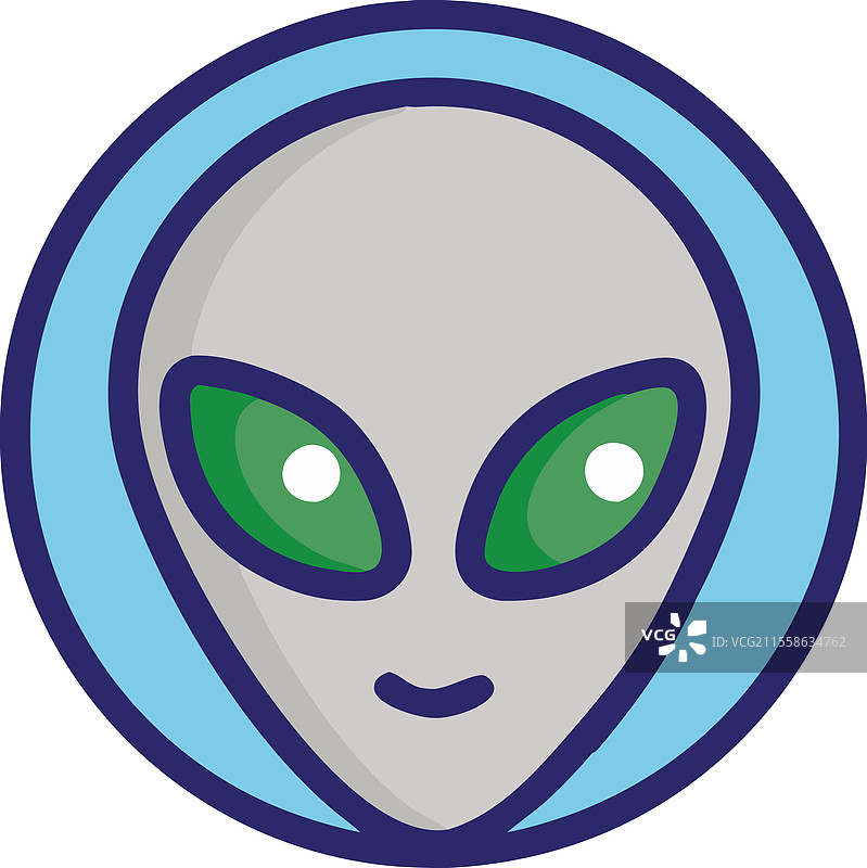 外星人头部外星面孔图标图片素材