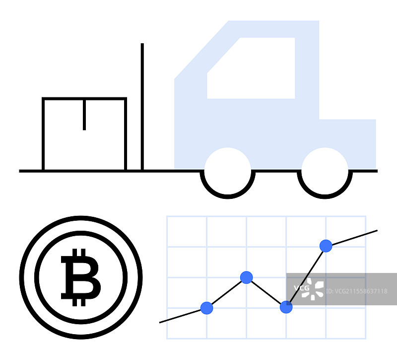 物流与加密货币的整合图片素材