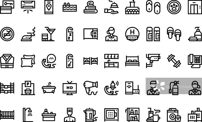 高质量酒店服务图标图片素材