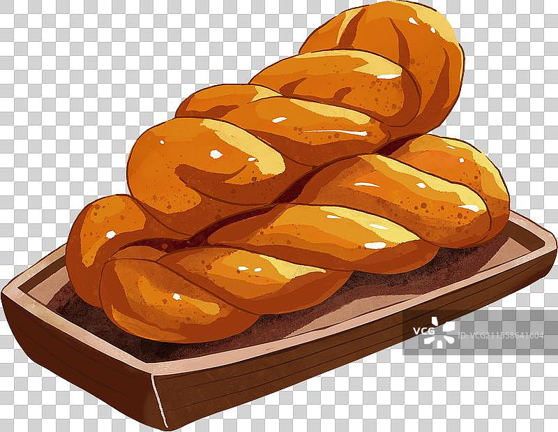 麻花水彩插画图片素材