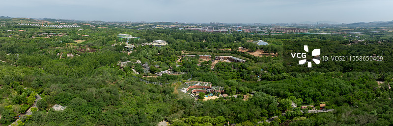 山东济南野生动物世界航拍图片素材