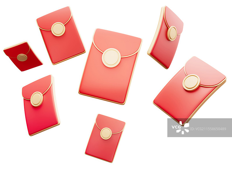 3D红包元素图片素材