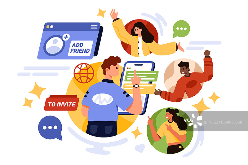 邀请朋友加入忠诚计划图片素材