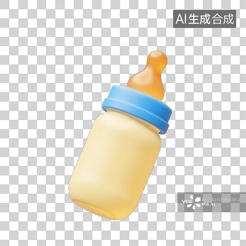 【AI数字艺术】呵护宝宝健康成长，奶瓶奶嘴婴幼儿图片素材