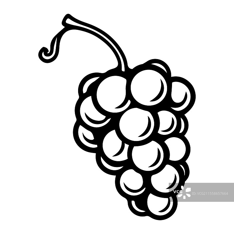 黑白葡萄串图片素材