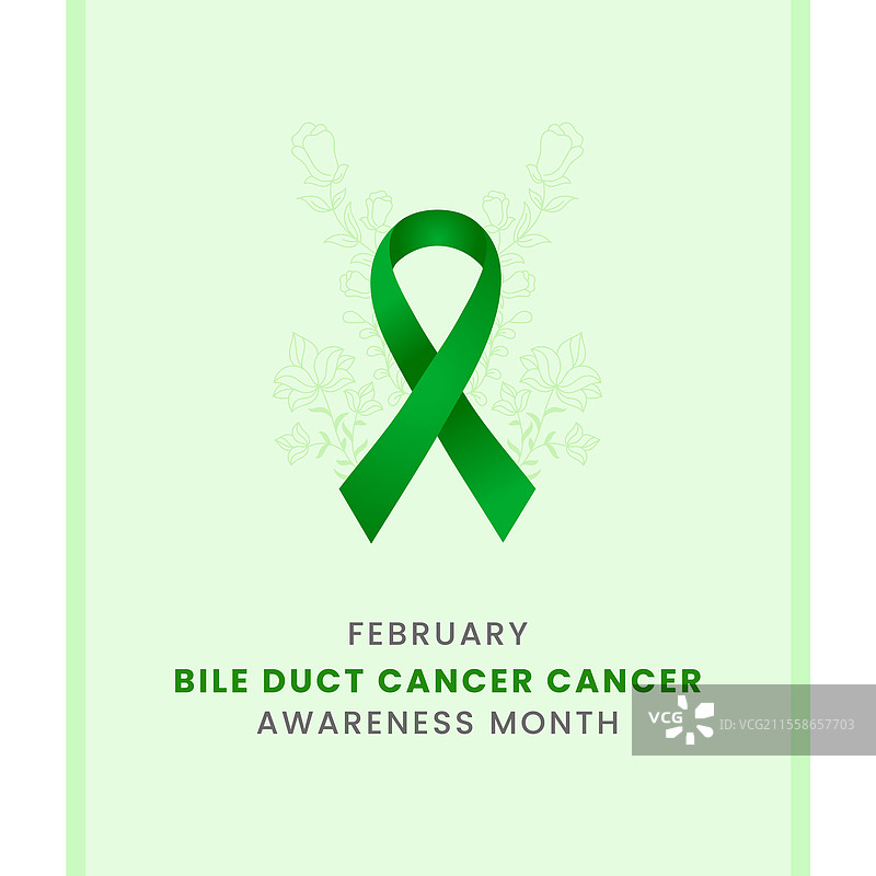 绿色花朵与白色背景图片素材