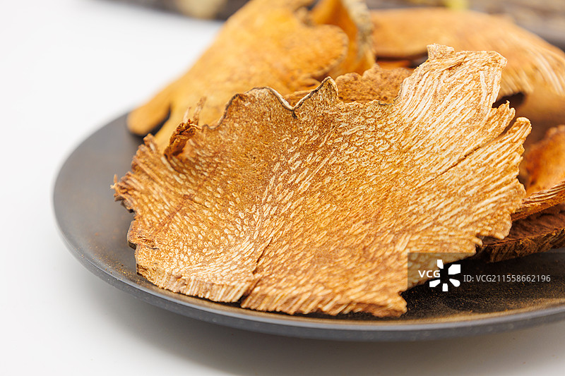 中药材 金刚藤 菝葜 切片 饮片的特写图片素材