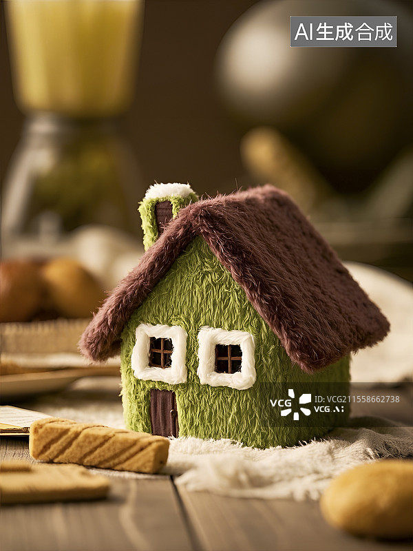 【AI数字艺术】毛绒风格的房子图片素材