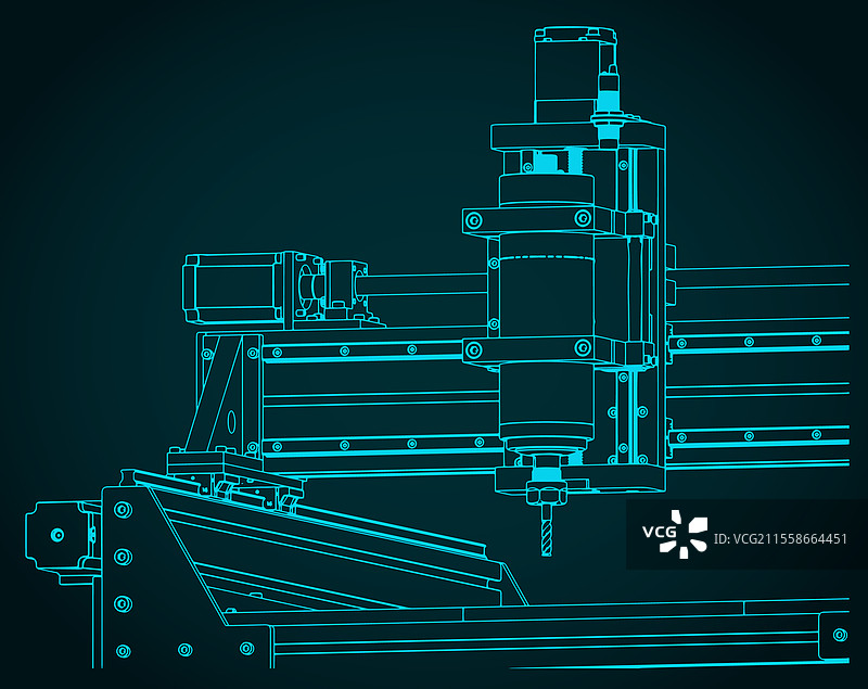 数控雕刻机特写图片素材