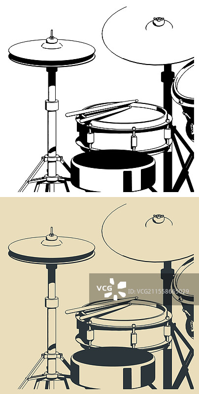 鼓组特写图片素材