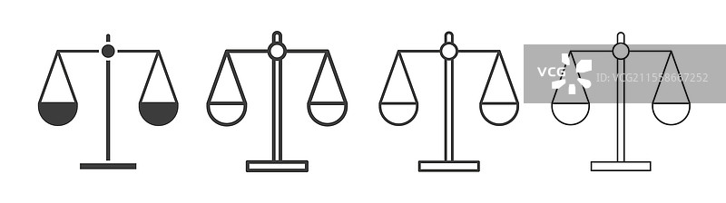 平衡秤图标集图形设计图片素材