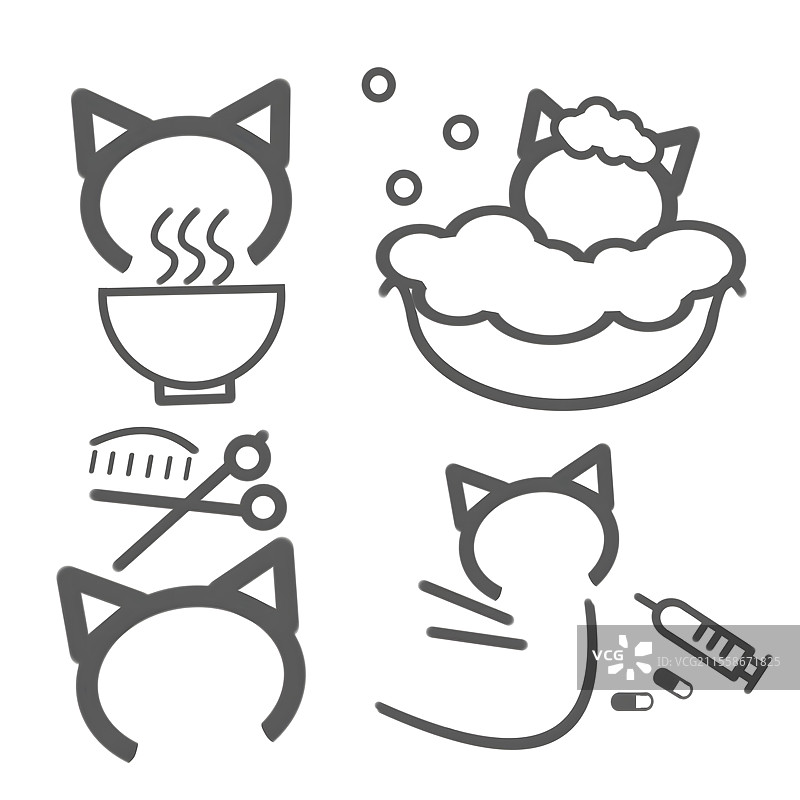 原创小猫图标表情图片素材