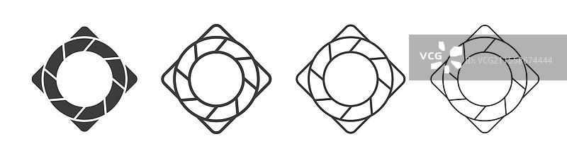 救生圈图标设计集图片素材