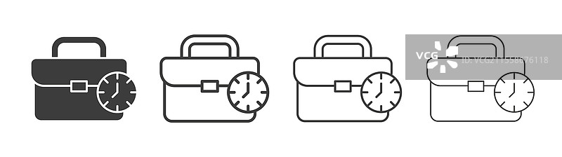 办公时间图标集图形设计图片素材