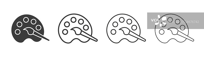 调色板图标集图形设计图片素材