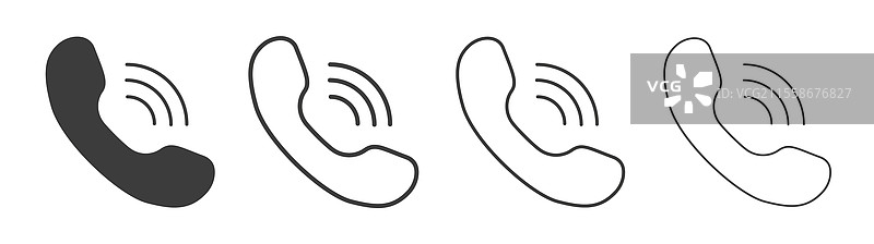 电话图标集图形设计图片素材