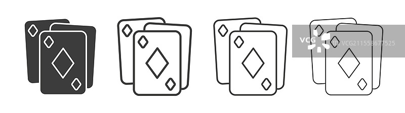 扑克牌图标集图形设计图片素材
