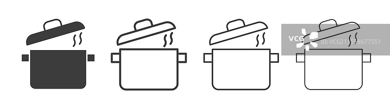 锅图标集图形设计图片素材