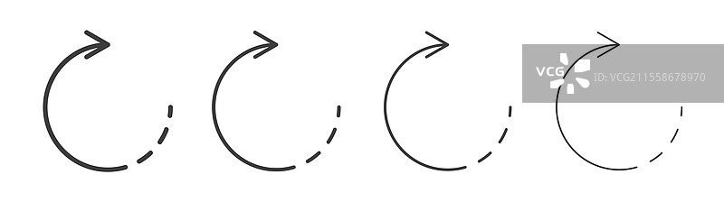 右旋图标集图形设计图片素材