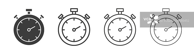 计时器图标集图形设计图片素材