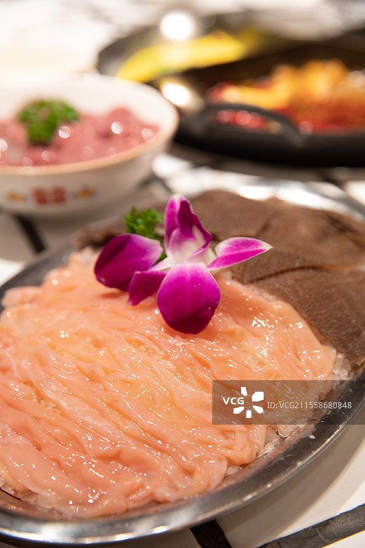 火锅毛肚鸭肠双拼图片素材