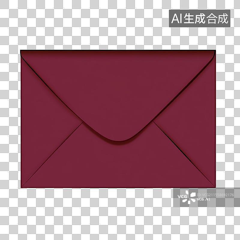 【AI数字艺术】暗红色粉彩信封免抠元素图片素材