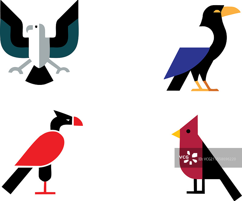 极简风格的NFL鸟类标志图片素材