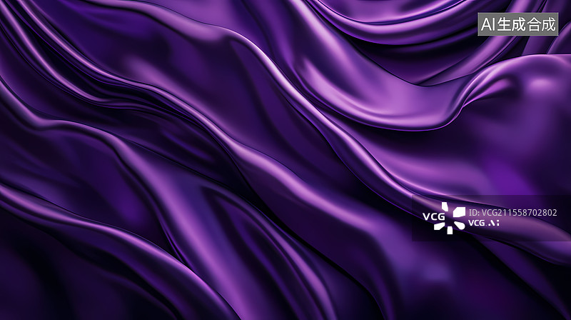 【AI数字艺术】紫色绸缎背景图片素材