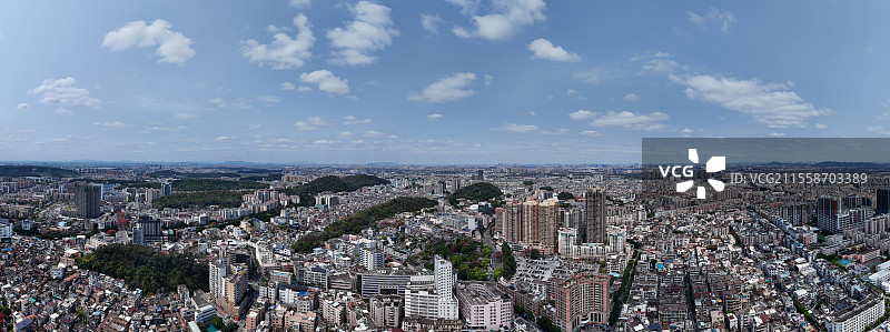 佛山顺德蓝天全景航拍图片素材