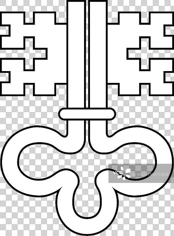 瑞士尼德瓦尔登州的旗帜图片素材