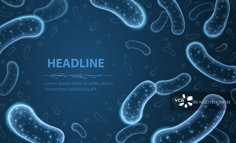 3D益生菌细菌微生物组植物群图片素材