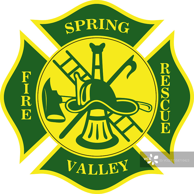 消防部门马耳他十字标志图片素材