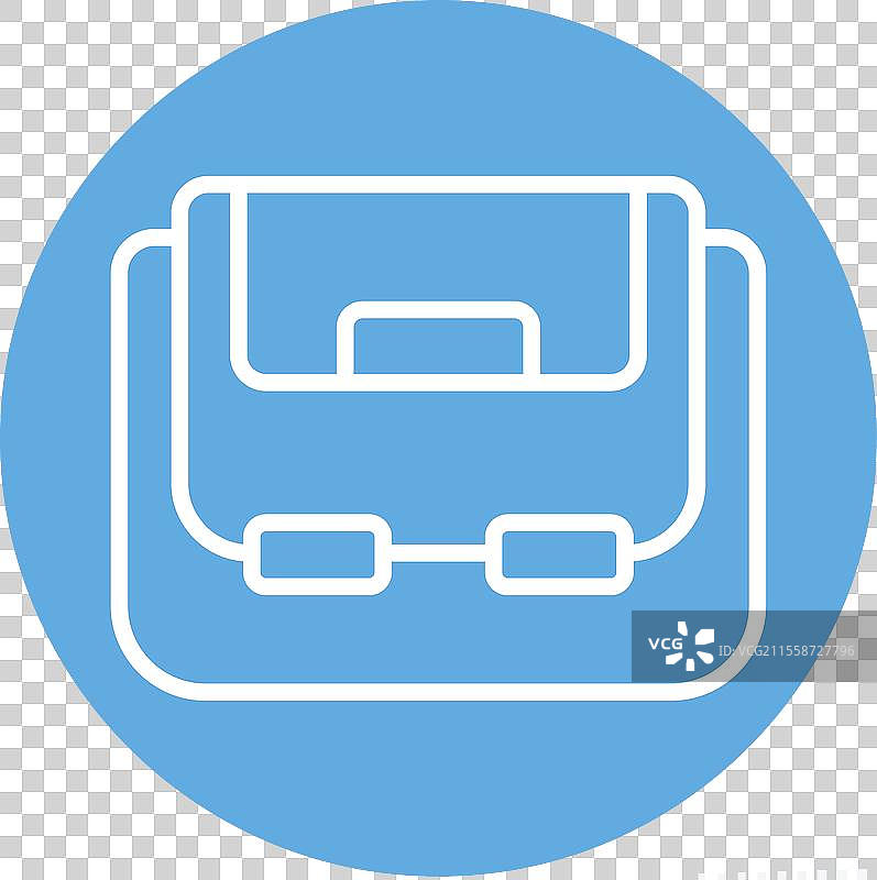 与无人机符号相关的蓝色肩包图标图片素材