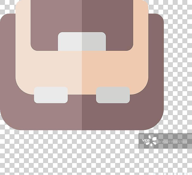 与无人机符号相关的肩包图标扁平设计图片素材