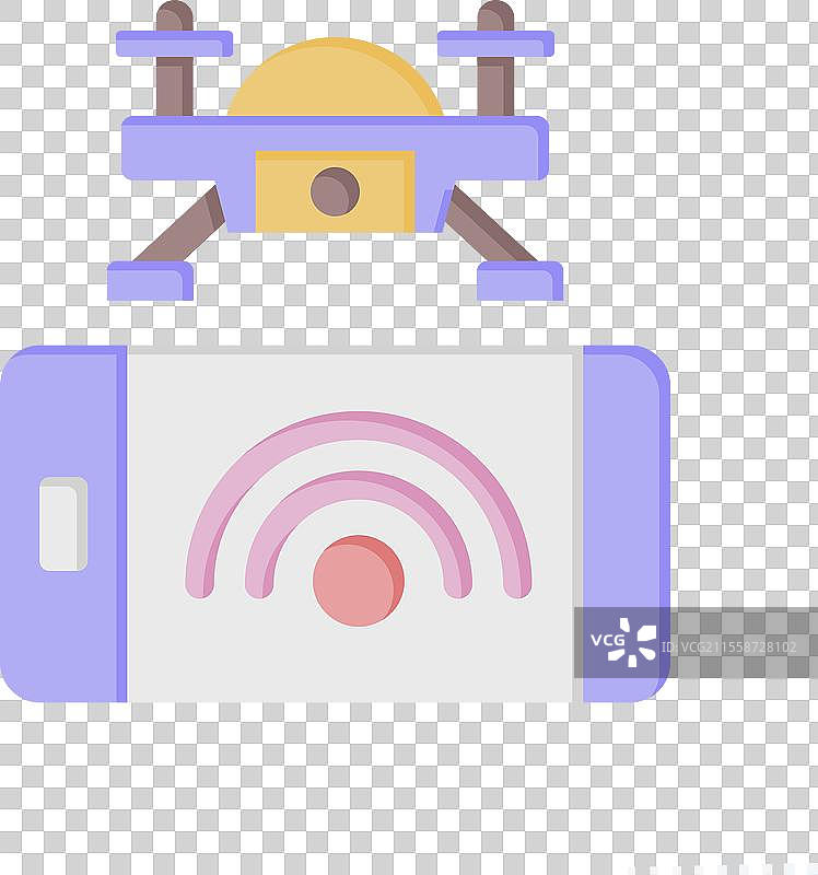 与无人机相关的智能手机控制图标图片素材