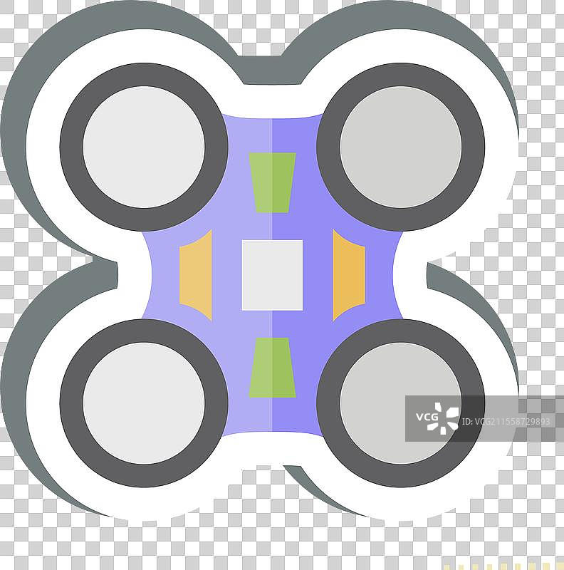 与无人机相关的农业无人机贴纸图片素材