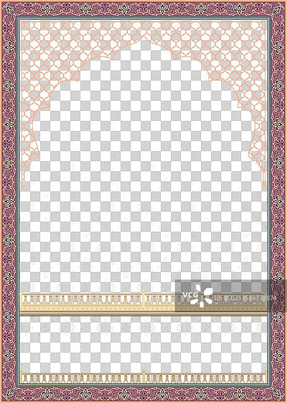 印度莫卧儿拱门框架图片素材