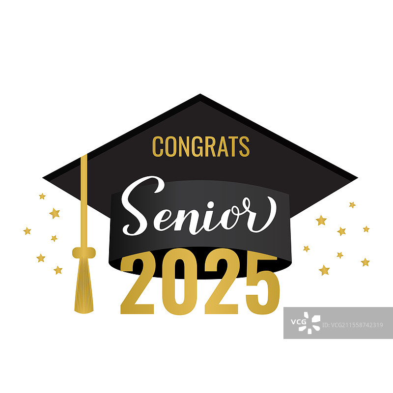 2025届毕业生字母与毕业帽图片素材