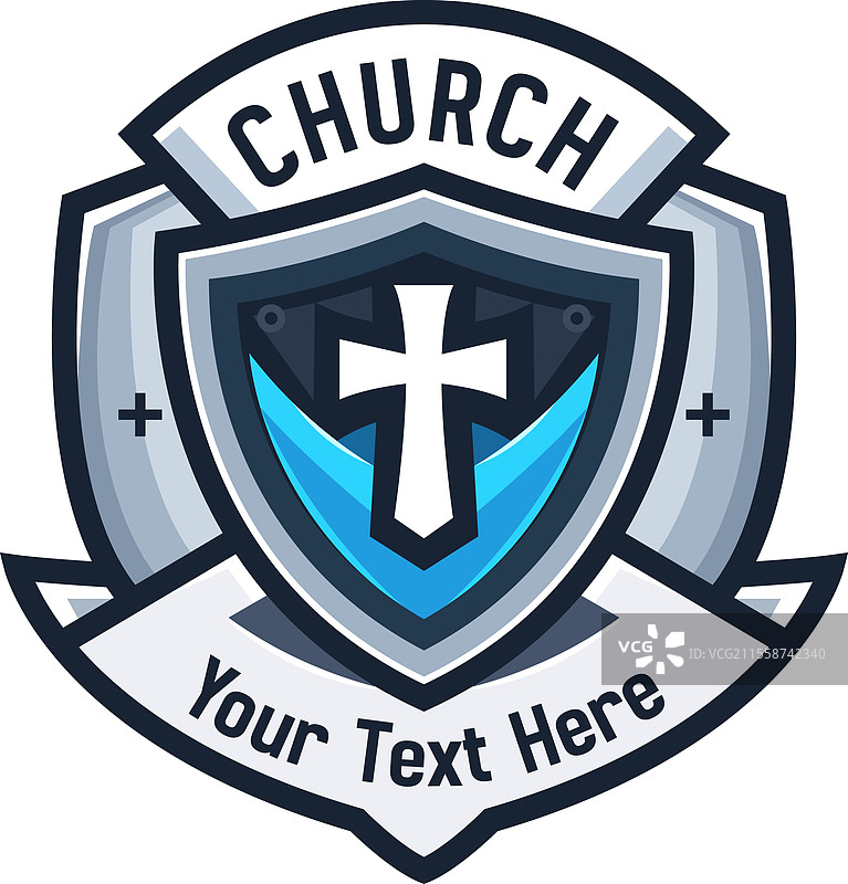 教堂盾牌标志设计图片素材