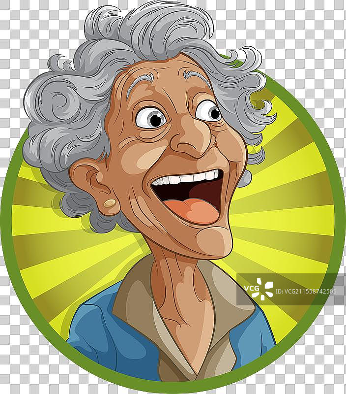 一位快乐微笑的老年女性图片素材