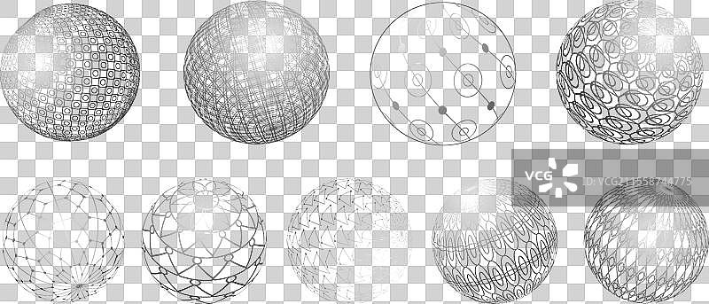 3D 球体网格球或网格中的球体图片素材