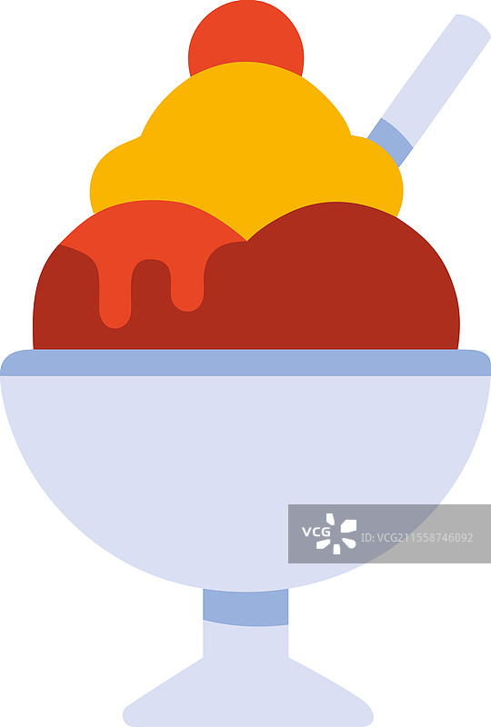 冰淇淋圣代甜点图片素材