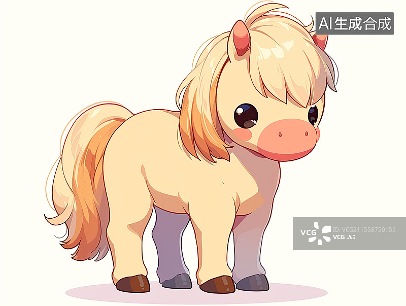【AI数字艺术】可爱的马年小马图片素材