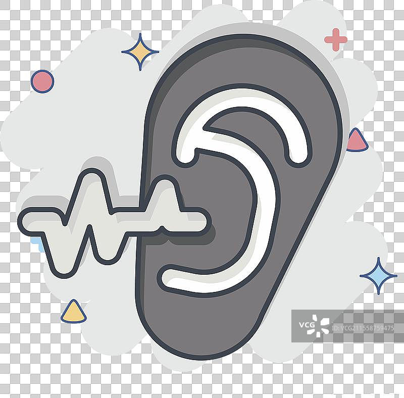 耳部检查相关的医学图标图片素材