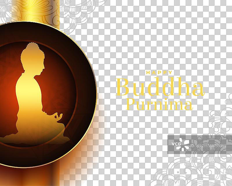 快乐的佛陀普纳米节或卫塞节假期图片素材