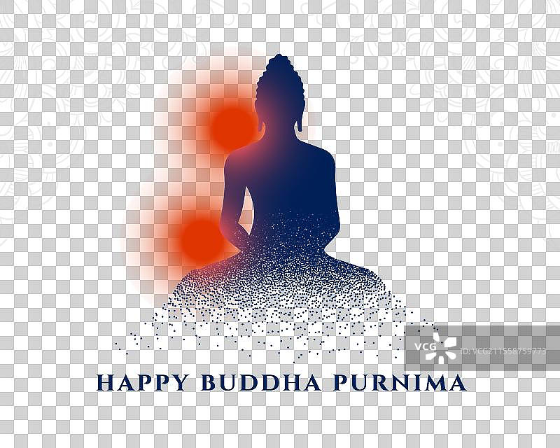 优雅的佛陀或古鲁普尔尼玛活动背景图片素材