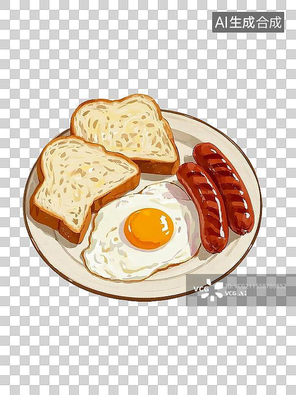 【AI数字艺术】早餐插画图片素材