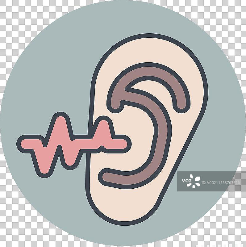 与医学相关的耳部检查图标图片素材