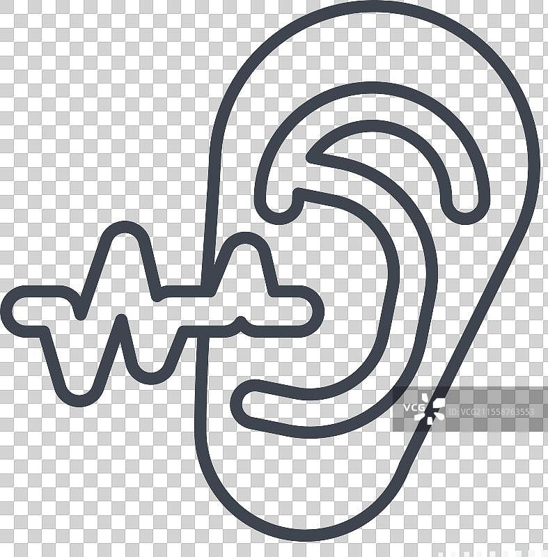 与医学相关的耳部检查图标图片素材